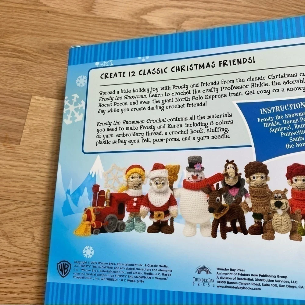 Frosty the Snowman Crochet Kit & Book Yarn Christmas NEW Karen Craft Gift